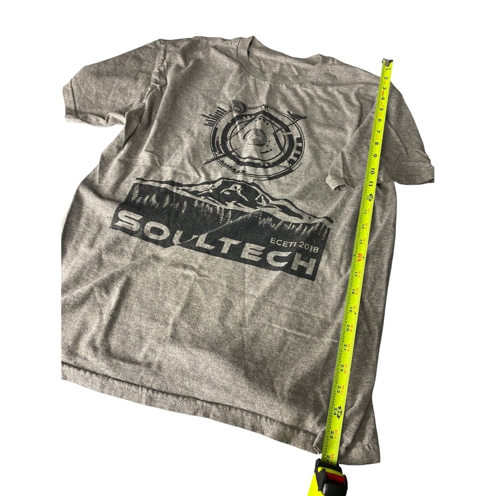 Soultech ECETI 2018 Graphic T Shirt Mens Large Gray Mountain Event Tee